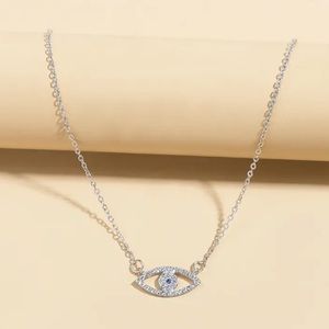 2/$10 NEW! Evil Eye Necklace Boho Hamsa Spiritual Rhinestone Dainty Diamond